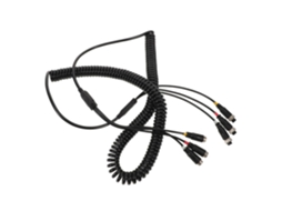 Cabo De Extensão Preto Plug And Play Para Instalação De Câmera De Ré Automotiva Com Conector Elástico 4