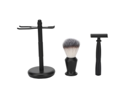 Kit de Máquina de Cortar Cabelo Manual de Lâmina Dupla 2026 com Base, Escova e Suporte para Barba e Cabelo