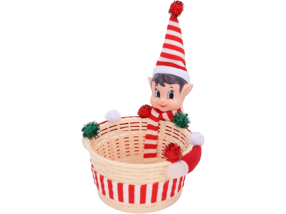 Cesto De Natal Em Forma De Elfo Para Doces E Guloseimas, Com Grande Capacidade De Armazenamento. Ide Gokoco