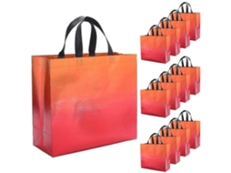 Sacolas De Presente Reutilizáveis, Dobráveis ​​e Portáteis, Em Tecido Não Tecido, Com Alça, Impermeáveis, Para Embrulho De Presentes, Retangulare