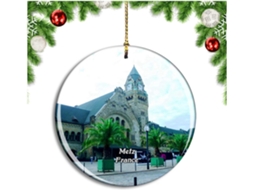 Metz Frae Gare De Metz-ville Decoração De Arbre De Ornement Suspendu Pendentif Ville Voyage Collection