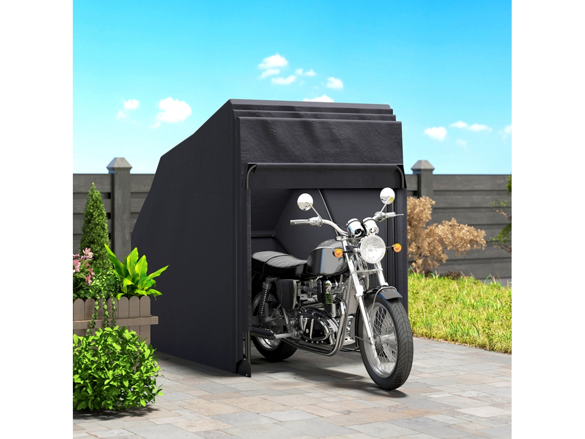 Capa Para Moto Dobrável, Resistente À Água E Ao Inverno, Tamanho Xxl 345x135x191cm, Na Cor Preta Para Uso Externo