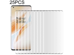 25 Unidades De Película De Vidro Temperado Com Borda Curva Para Oneplus 8 Pro 9h 9d (preta)