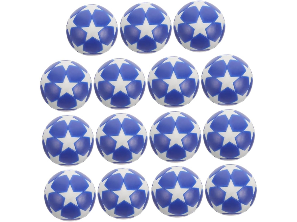 Acessórios Para Pebolim, 15 Peças De Bolas De Futebol De Plástico Azul, Acabamento Fino.