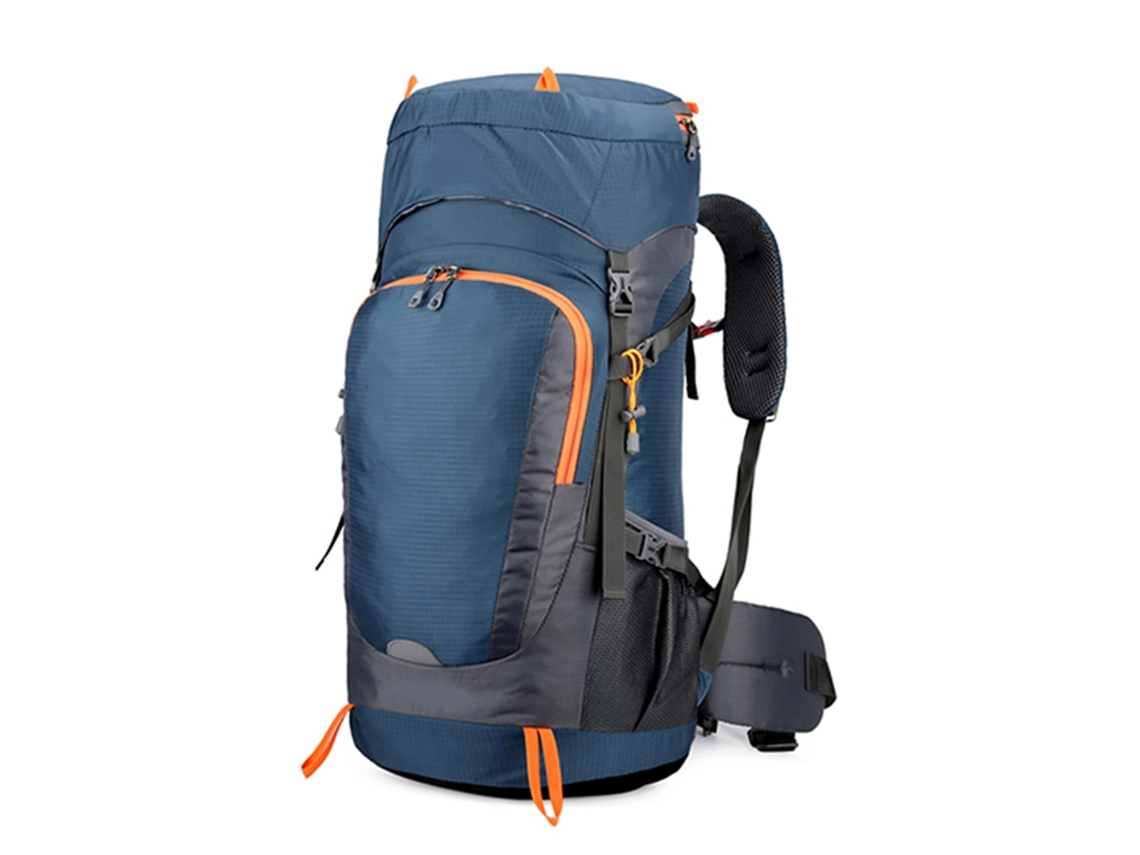 Mochila Resistente À Água 65l com Capa Chuva Azul Escuro