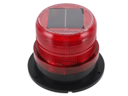 Luz de sinalização solar 8 LEDs com sensor crepuscular, bateria 1200mAh, estroboscópica para trânsito