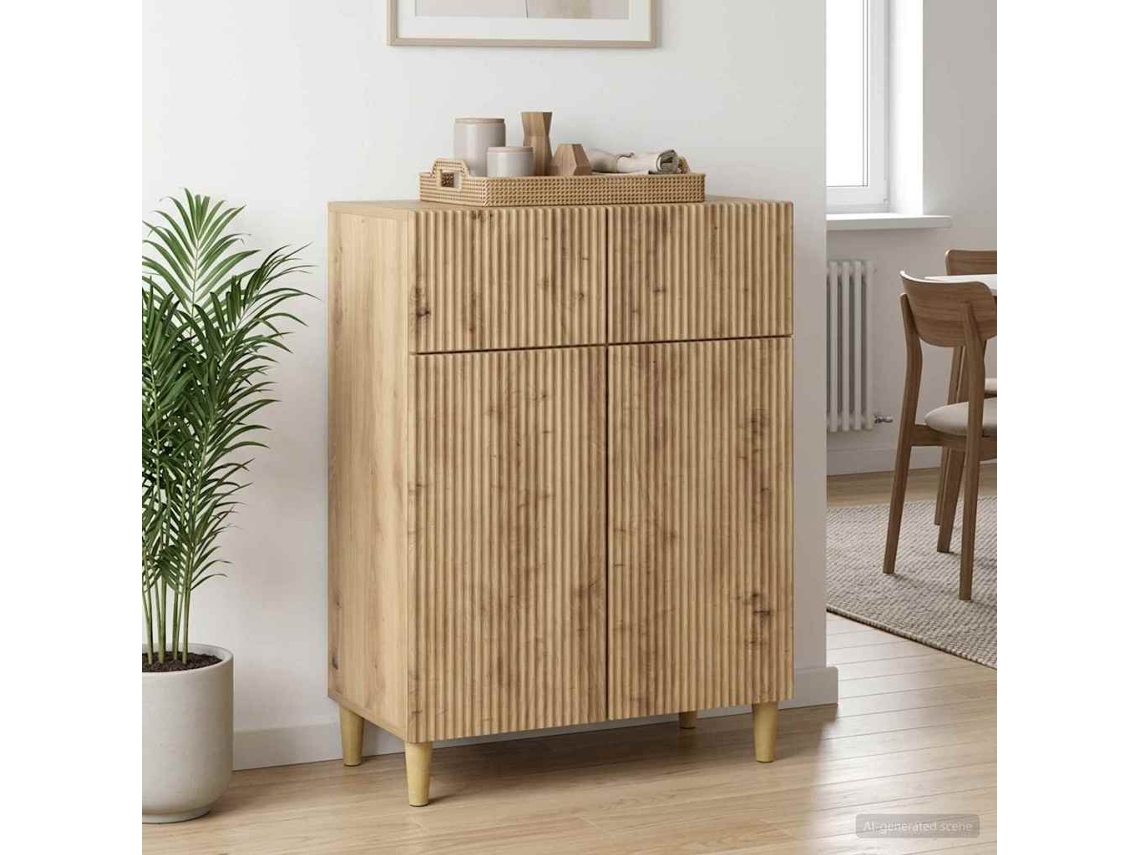 Vidaxl Buffet Carvalho Arttisan 66 X 34,5 X 90 Cm Derivados De Madeira