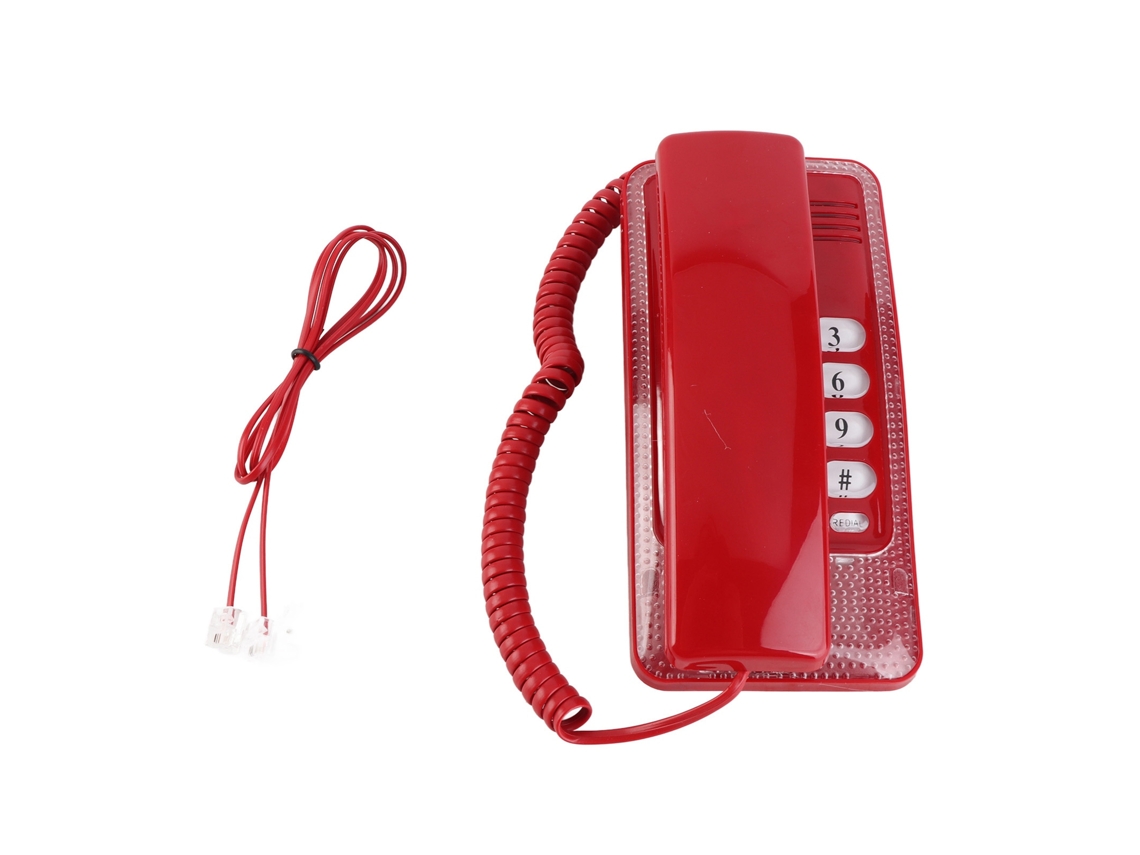 Aetheria telefone Fixo Sem Identificação de Chamadas para Hotel e Família Montagem em Parede Vermelho