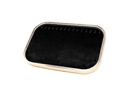 Bandeja organizadora de joias elegante e empilhável com gaveta para anéis, brincos, colares e organização doméstica, Slowmoose preto