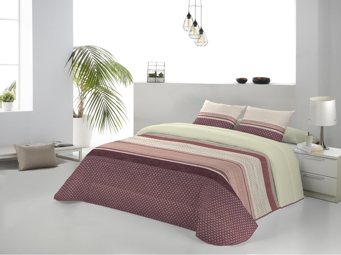 Colcha JVR Mila (Poliéster - Rosa - 160 cm)