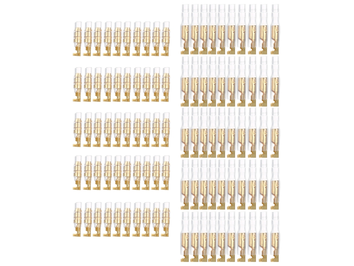 Kit De Terminais Wire Laxiscreed Com Crimpa De 4.0mm Em Latão, Masculinos E Femininos Com Capa Isoladora