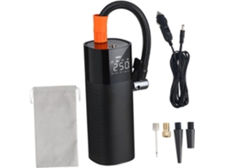 Compressor de ar portátil para carros, inflador de pneus elétrico com revestimento em tecido.