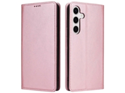 Capa Flip De Couro Sintético Com Bloqueio Rfid Para Samsung Galaxy S24