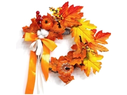 Guirlanda artificial Nova Line de outono, 35cm, folhas de maple, abóbora, porta, parede, Halloween, Ação de Graças | S/MARCA