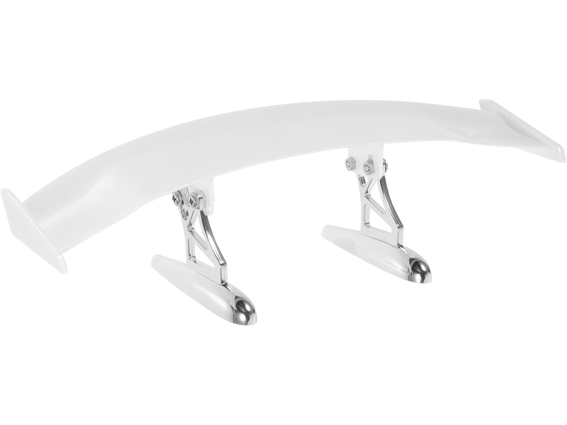 Spoiler traseiro automático em plástico ABS branco para carros, Melhora ou Visual.