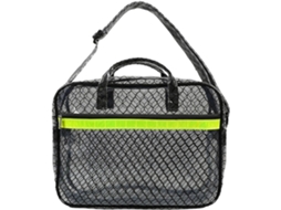 Kit de ferramentas cruzadas antiestáticas em PVC transparente com bolsa de armazenamento e altura ajustável.