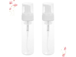 Conjunto De 2 Frascos Vazios De Plástico Branco Para Espuma De 200ml, Leves.