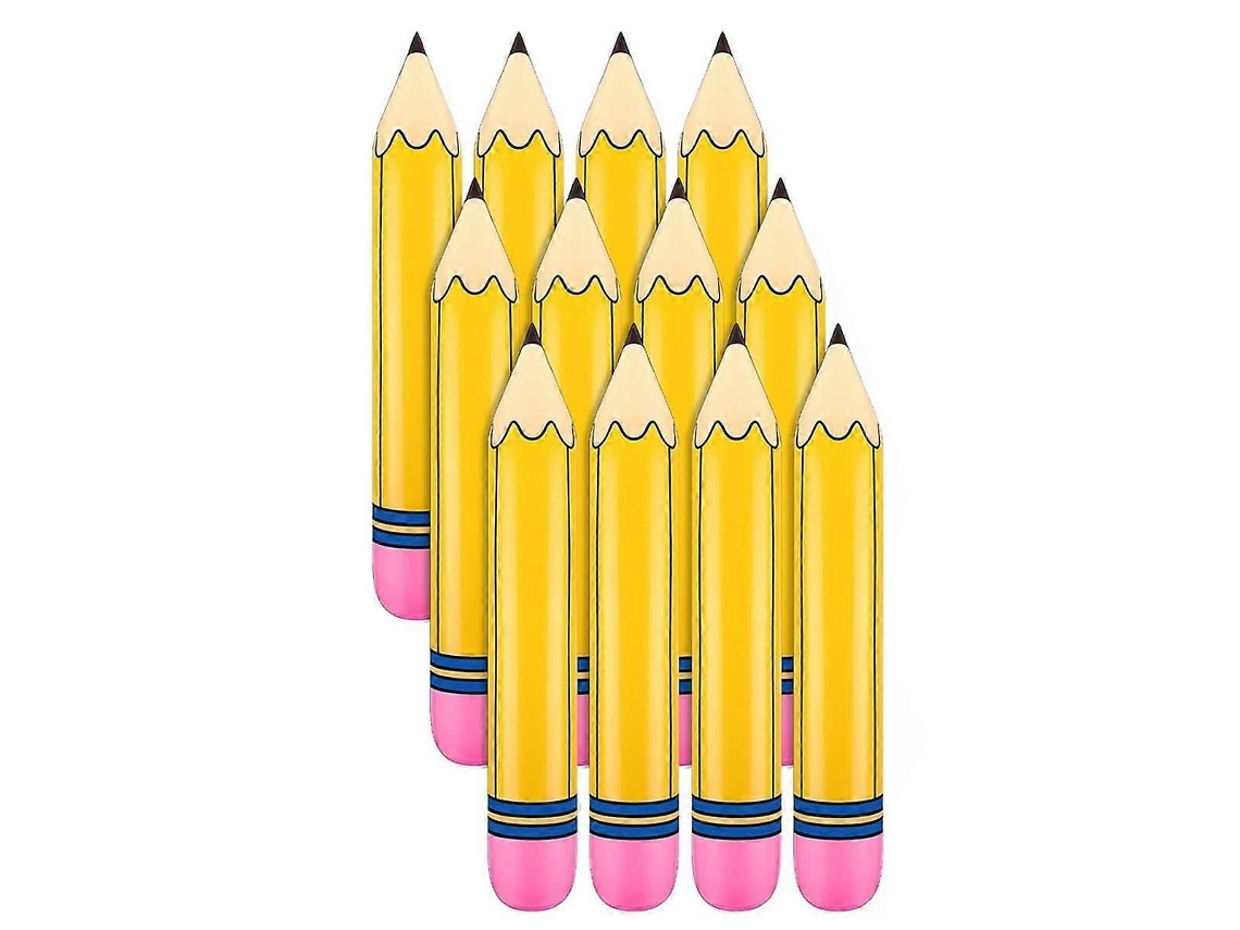 12 Lápis Infláveis Gigantes De 27 Polegadas Para Festas, Decoração De Sala De Aula