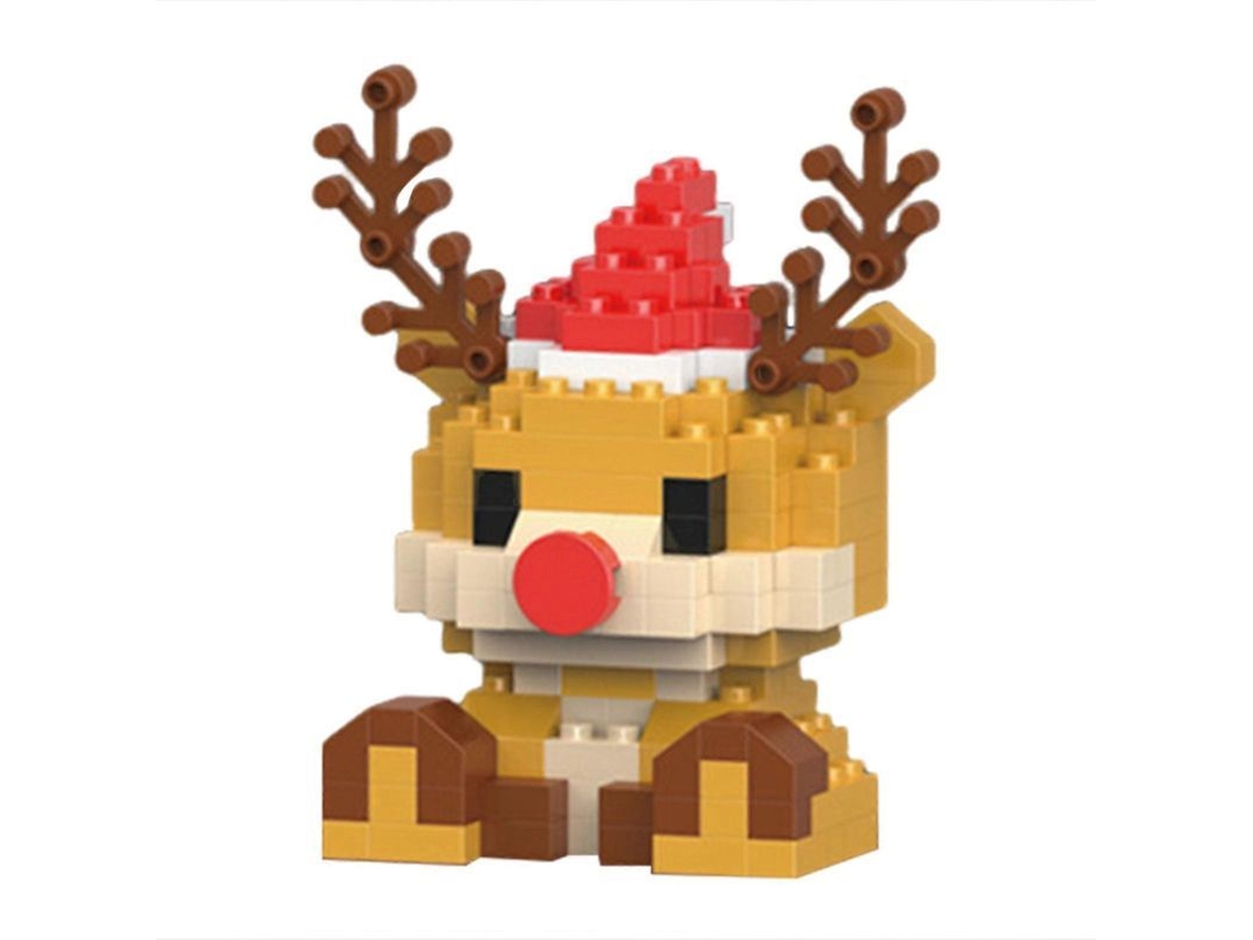 Kit De Blocos Micro De Natal Para Adultos E Crianças, Bonecos Diy, Decorações Educativas Festivas Alce