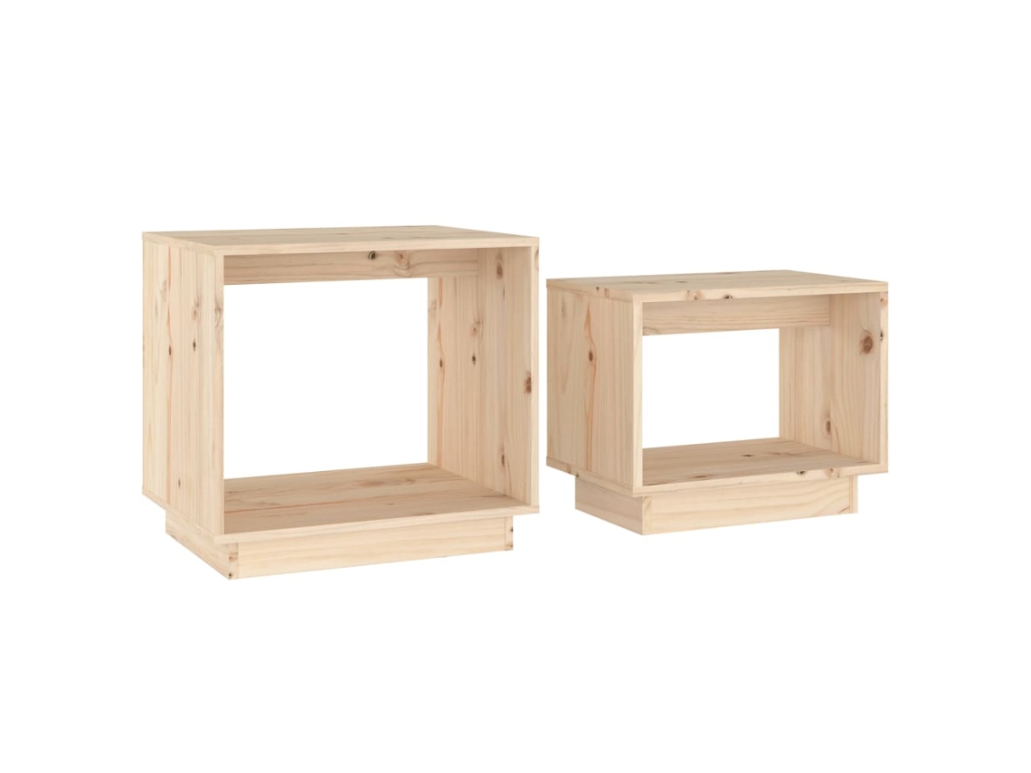 Mesas de Centro 2 Pcs Madeira de Pinho Maciça MAISON EXCLUSIVE