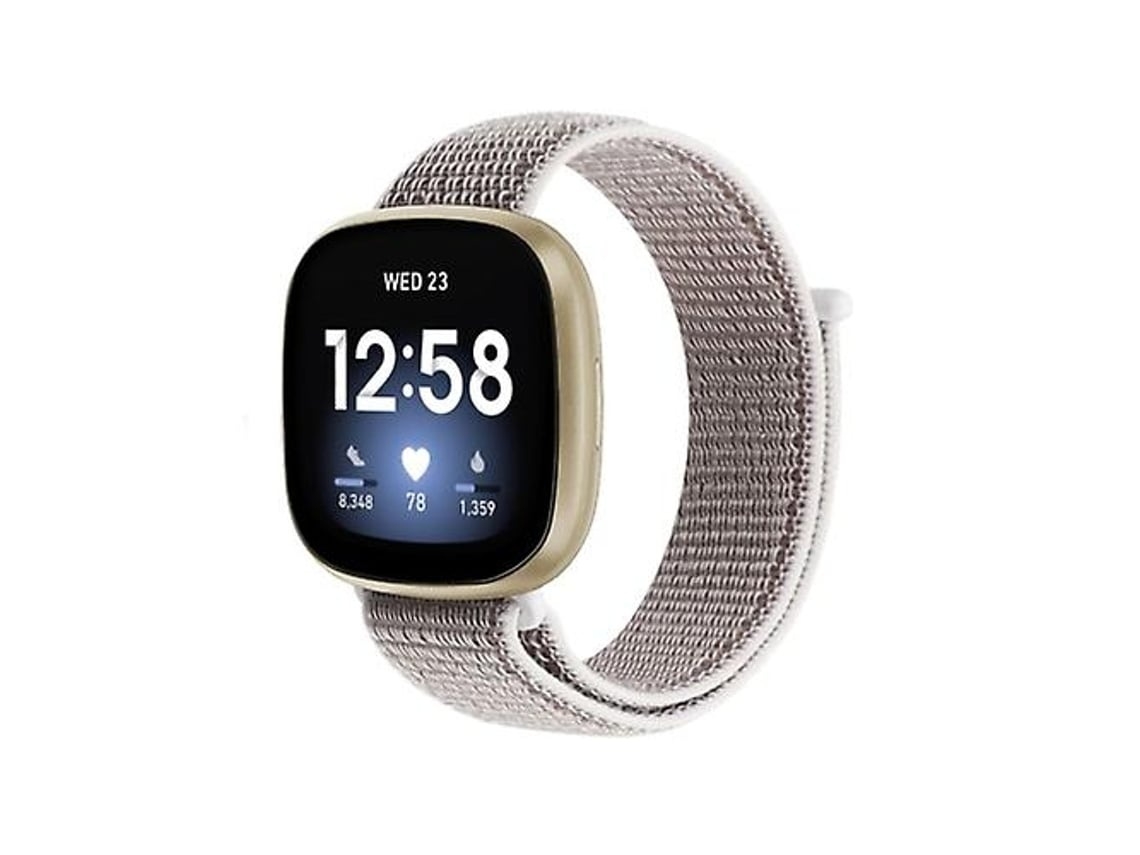 Pulseira De Relógio Lurelia Para Fitbit Versa 3 Nylon Loop Cor Concha