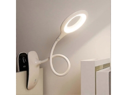 Lâmpada De Mesa Clip-on Led Com Controle Tático, 3 Níveis De Brilho, Luz Anti-olho, Branco, 36v, Ajuste 360° Branco