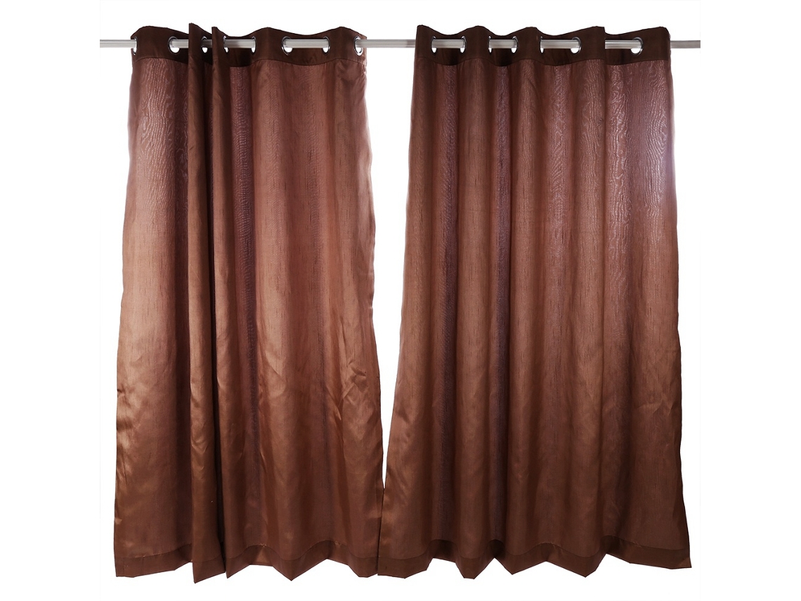 Cortinas Fio Slub (Tamanho 66'' X 90'', Design totalmente forrado)