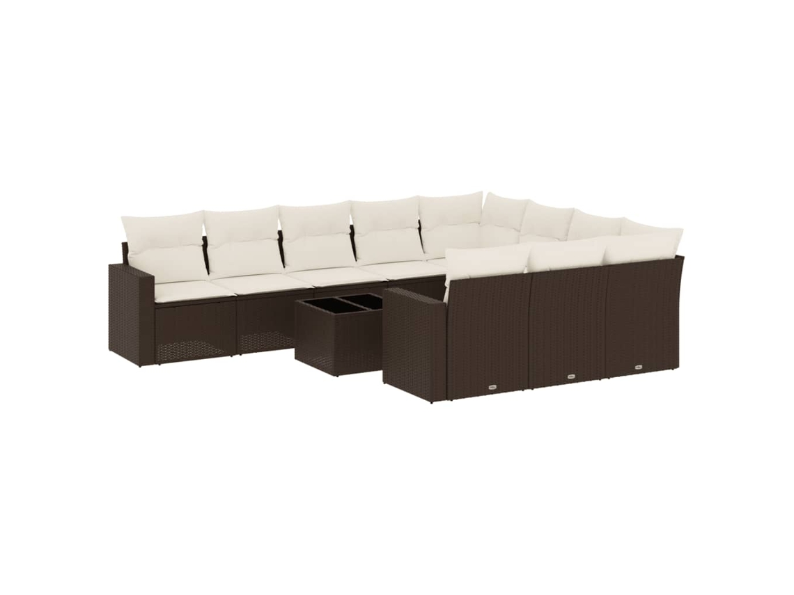 Garden Sofa Set, Garden Sofa Sets Vidaxl Marrom Rattan / Vime (n/a)