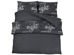 Duvet Cover Set, Duvet Cover Sets Vidaxl Preto Algodão (260 X 220 Cm + 50 X 75 Cm)