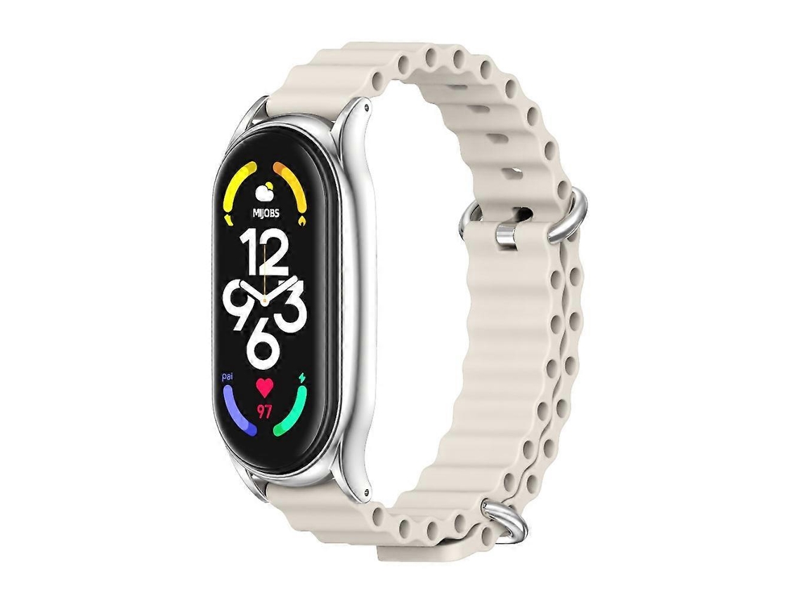 Pulseira De Silicone Respirável Mijobs Plus Para Xiaomi Mi Band 7 / 7 Nfc