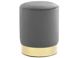 Vidaxl Banco 28 X 36 Cm Veludo Cinzento-escuro E Dourado