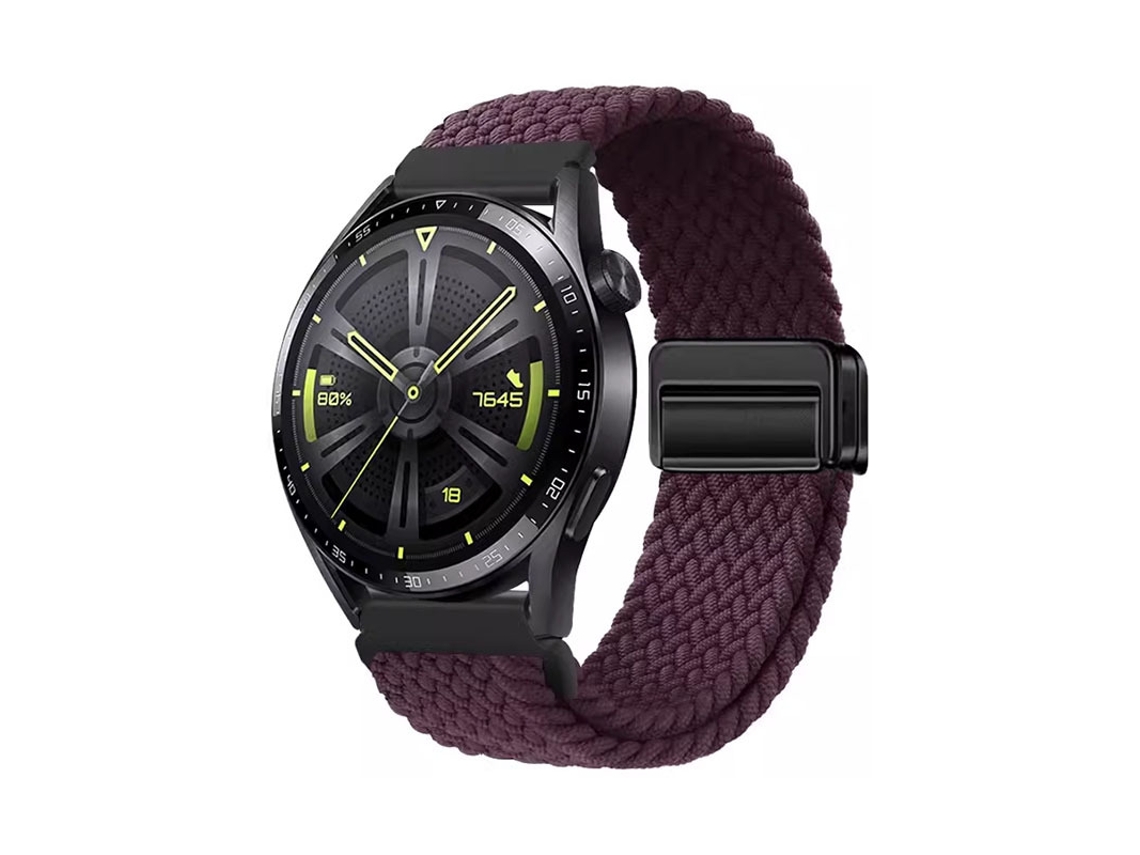 Nova pulseira de nylon com data magnética, compatível com Huawei Watch 5, Samsung Galaxy Watch 7, Xiaomi S4 E
