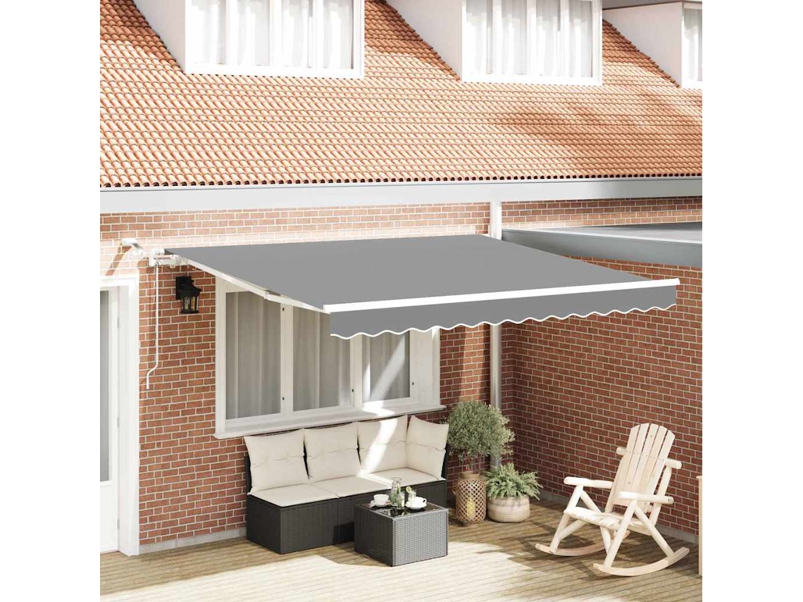 Vidaxl Estrutura De Toldo Branco 350 X 250 Cm Alumínio