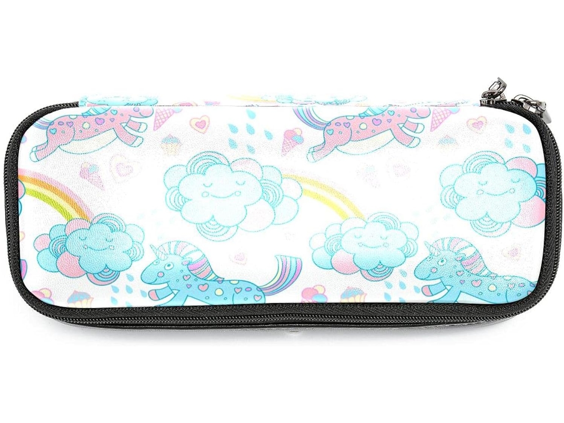 Porta-lápis grande com design de unicórnio animado, ideal para escola, mesa, adultos, meninas e meninos.