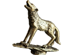 Simulação En Laiton Estatuetas De Loup,