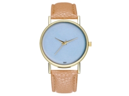 Reloj De Pulsera Unisex De Moda De Cuarzo Para Ocio Color Beige Zhoulianfa