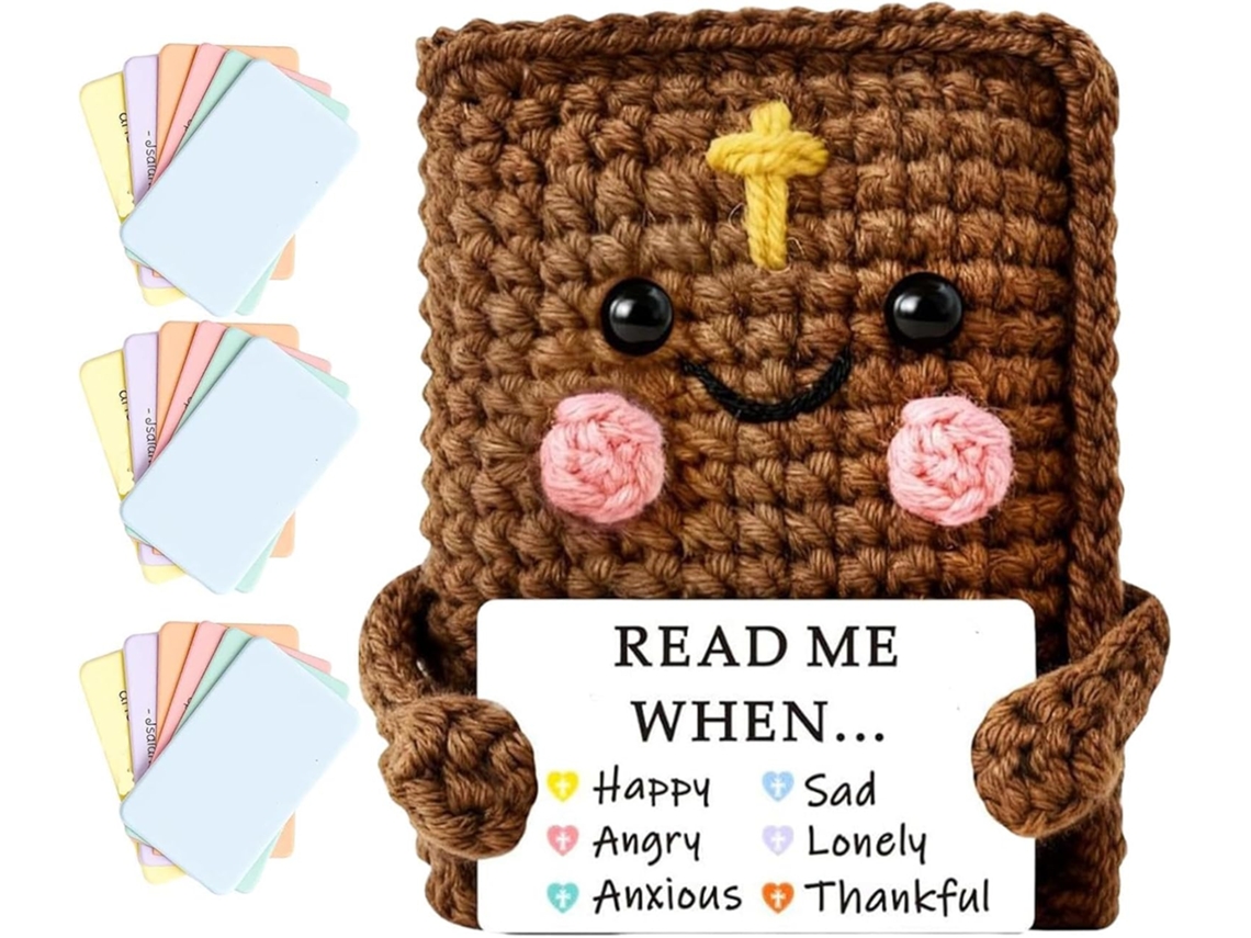 Bonecas Religiosas De Crochê, Livro De Tricô Marrom De 9 Cm (3,54 Polegadas)