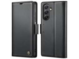 Capa Para Samsung Galaxy A34 5g Borboleta Fivela Litchi Textura De Telefone De Couro Rfid Antirroubo Preta