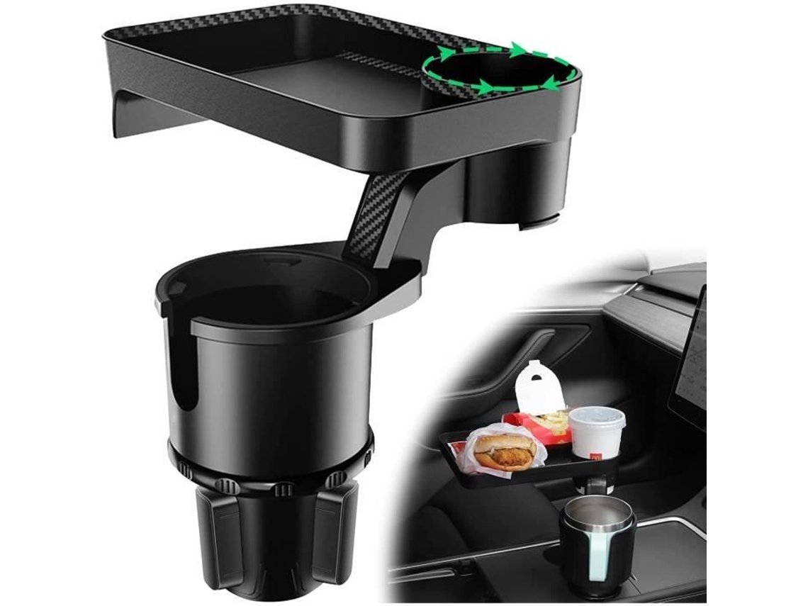 Suporte de Copo Expansível para Carro Suporte de Copo Multifuncional para Bandeja de Carro com Base de Mesa Giratória 360 Aj29