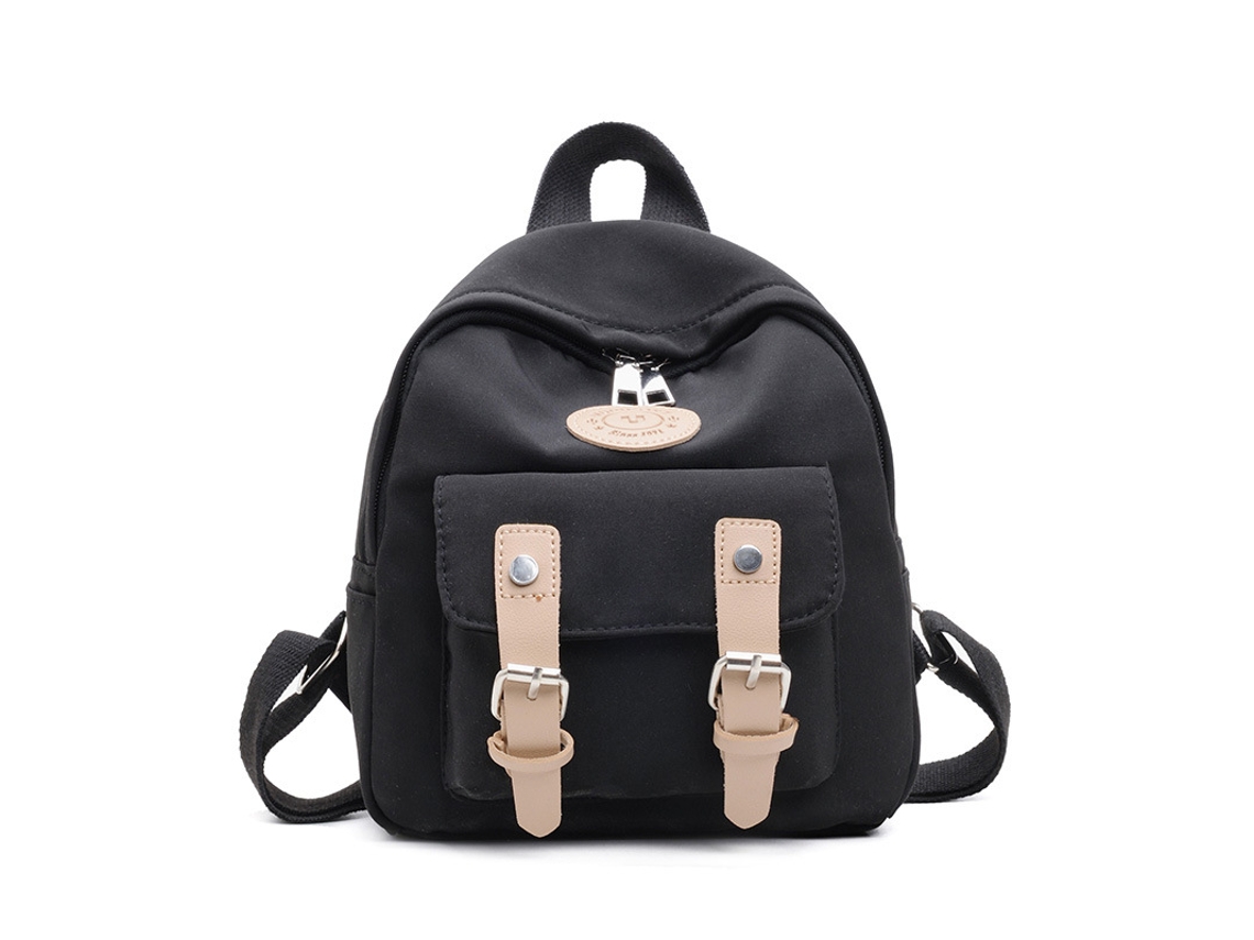 Mochila Infantil Fofa Mini Bolsa de Viagem Colorida Bolsa Escolar para Bebê Menina Preta