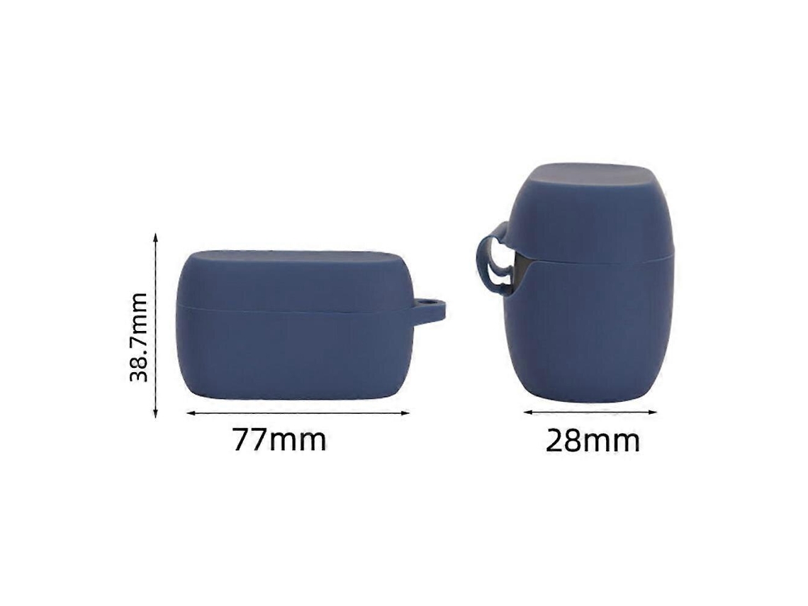 Capa Zruxe Para Jabra Elite 3 Silicon Azul Escuro (proteção Total, Mosquetão Incluído)