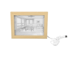 Rebe-quadro Iluminado Com Led Estilo Anime Japonês 3 Modos Luz Solar Simulada Marco Fotográfico