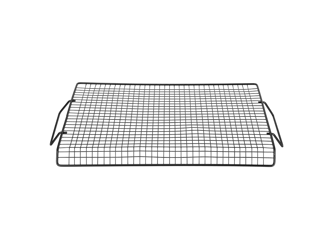 Rede de Churrasco de Ferro Antiaderente com Alça Portátil 44,5x25,5cm | S/MARCA