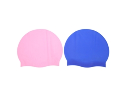 Boné de Natação Silicone Resistente 2 Unidades Rosa e Azul Escuro