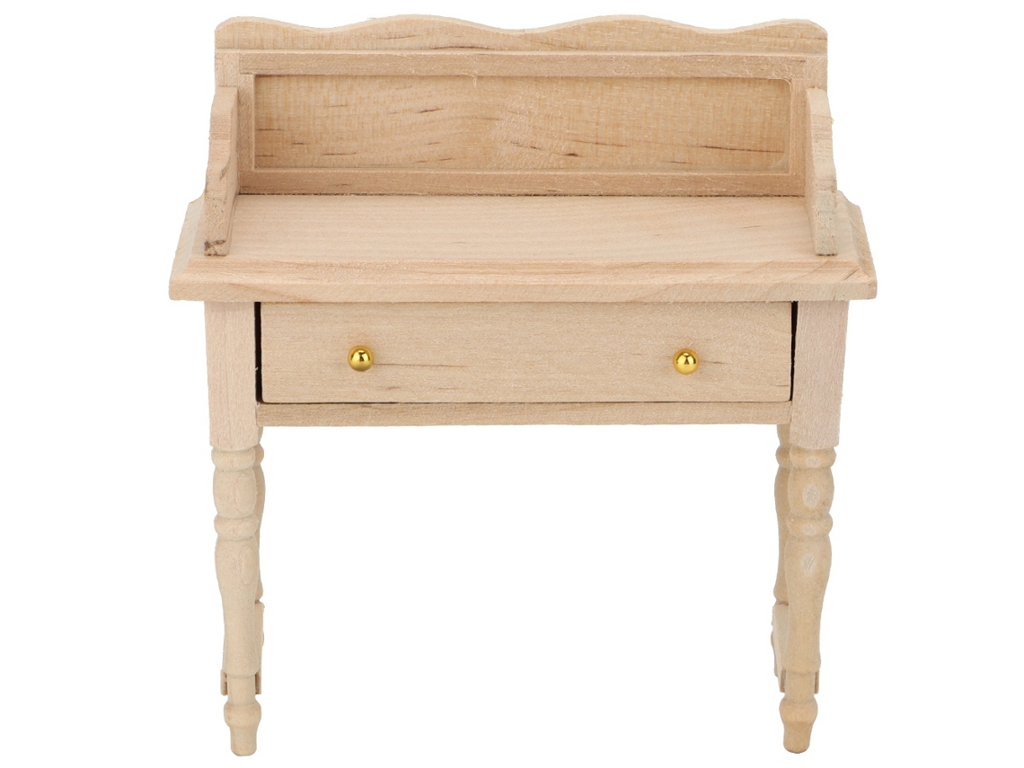 Móvel Em Miniatura Modelo De Mesa De Madeira Para Casa De Boneca 1:12