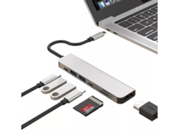 Dongle Adaptador Usb C Hub Para Macbook Air Pro Com Hdmi 4k 60hz, Entrega De Energia De 87w, 2 Portas E Leitor De Cartão Sd/tf Ye