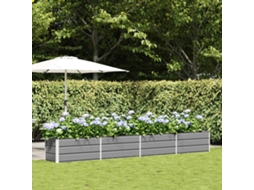 Vidaxl Floreira Cinzento-claro 385 X 50 X 45 Cm Aço Galvanizado