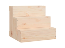 Escada para animais de estimação VIDAXL Marrom Pine Wood (40x37,5x35cm)