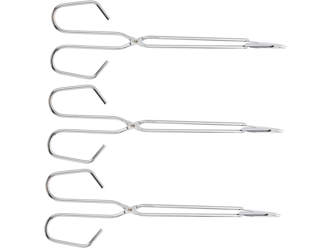 Conjunto De 3 Pinças Portáteis Popetpop Ferro Resistente A Altas Temperaturas Para Churrasco E Fogueira Em Casa, Cor