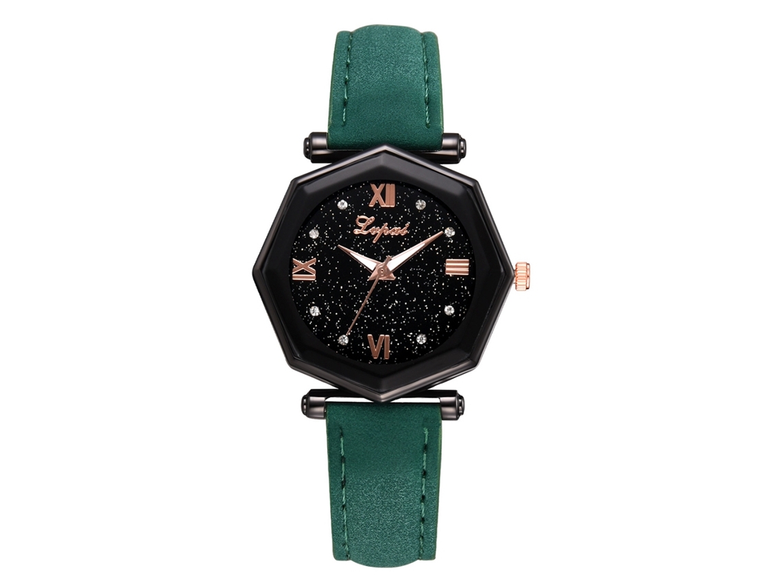 Relógio de Pulso Feminino Lvpai de Quartzo com Cinto Pu Estilo Simples Elegante Verde